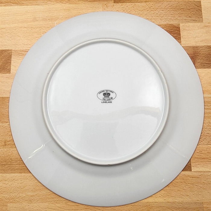 Crown Victoria Lovelace Collection Japan Set of 4 Dinner Plates 10.25 in (26cm)
