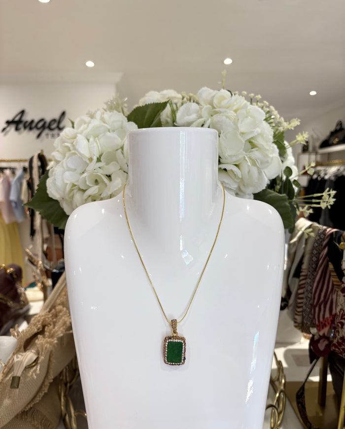 Crystal Pendant Necklace (6 Colours)