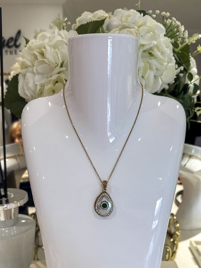 Crystal Pendant Necklace (6 Colours)