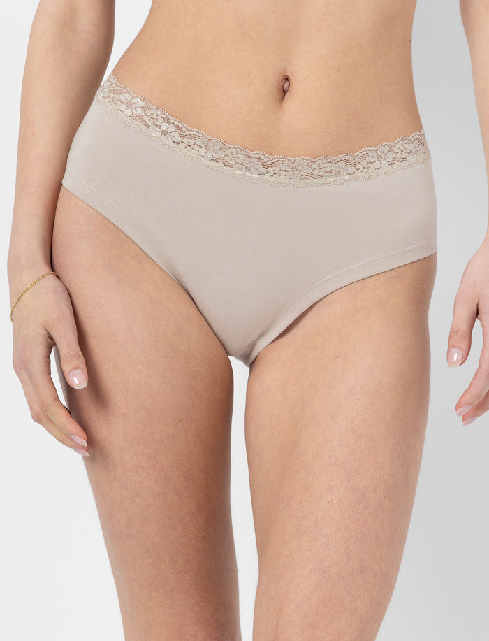 Culotte bikini à taille en dentelle pour femme