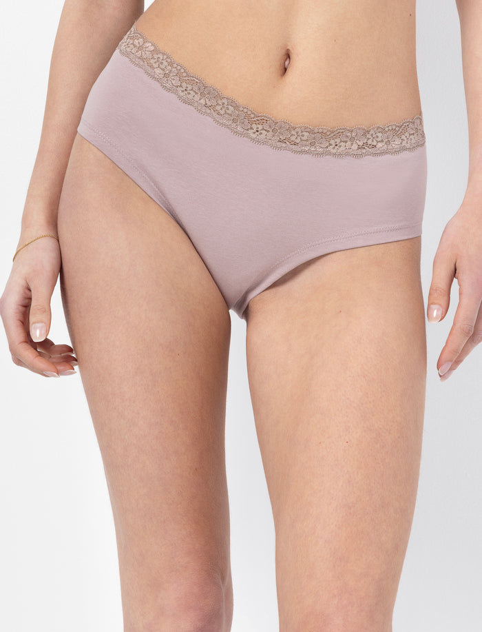 Culotte bikini à taille en dentelle pour femme