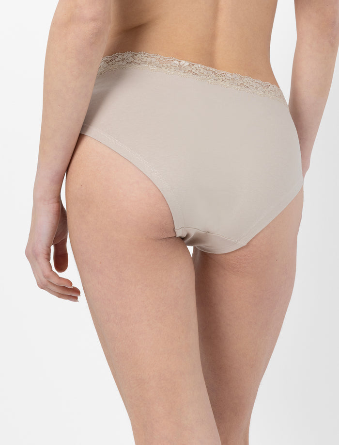 Culotte bikini à taille en dentelle pour femme