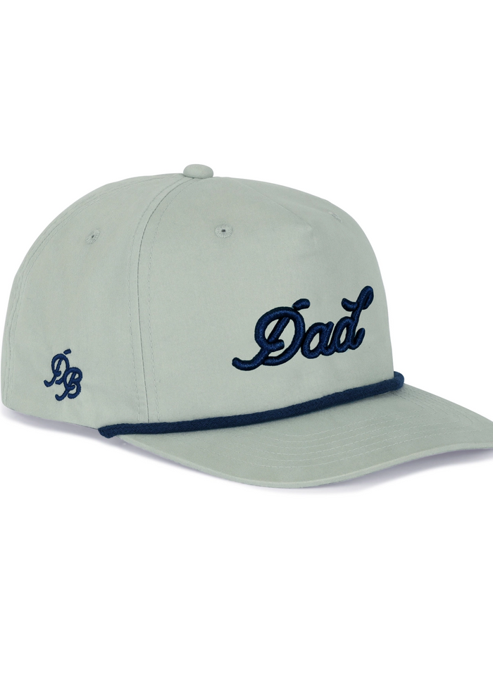 dad brand premium embroider Dad 3D Puff Rope Gray & Navy Hat