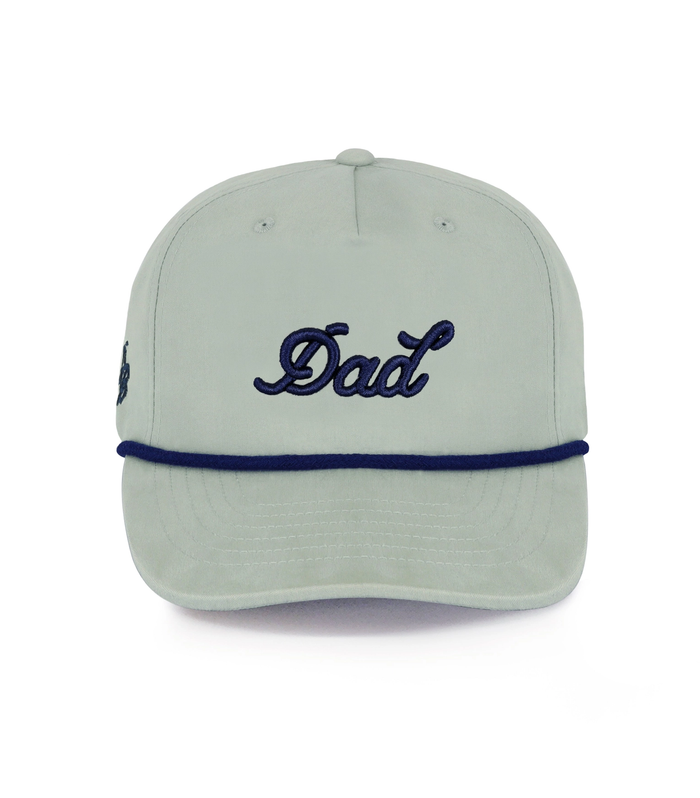 Dad 3D Puff Rope Gray & Navy Hat