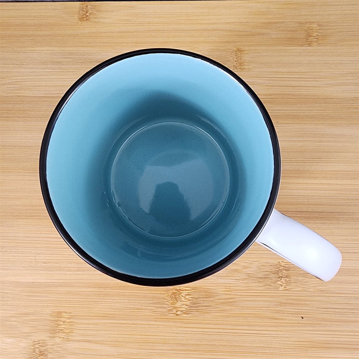 Dad Fishing Saying Coffee Mug Ceramic Embossed White Cup Blue Sky Fatherâ€™s Day