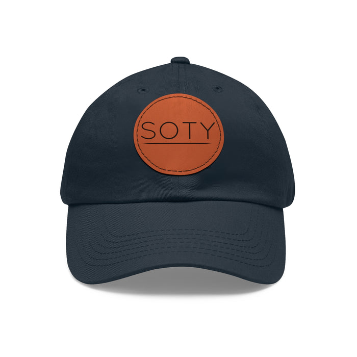 Navy / Light Brown patch / Circle / One size
