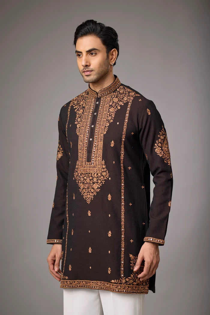 Full Embroidered Regal Kurta Set – Wedding & Reception Wear | Mahavir NX