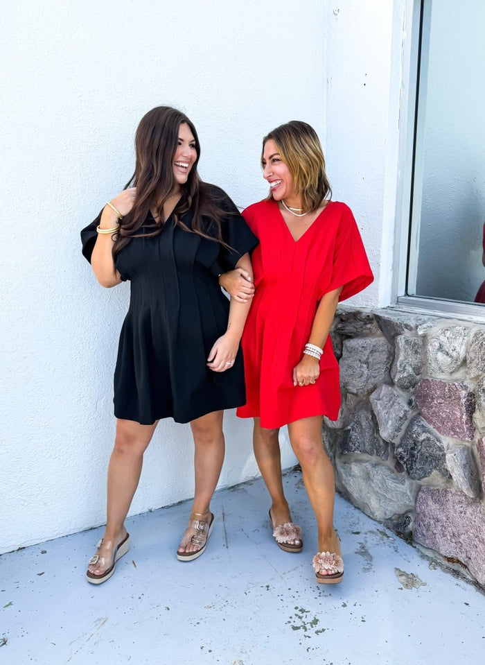 Date Night Darling Dress In Red - Macoma Boutique250 Dresses