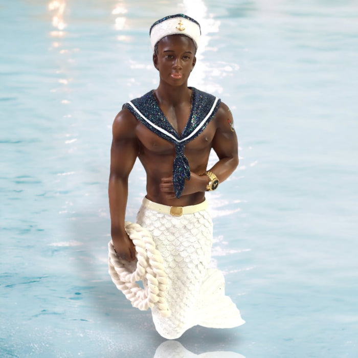 December Diamonds Merman Ornament - Navy Soul
