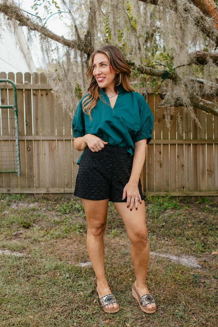 Deep Forest Top - Reg & Curvy - Macoma Boutique100 Short Sleeve