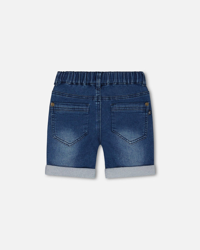 Deux Par Deux French Terry Short  - Navy Denim