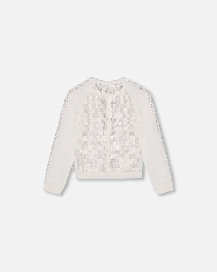 Deux Par Deux Knit Cardigan - Off White