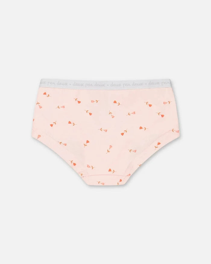 Deux Par Deux Print Boyshort Pantie - Tulips