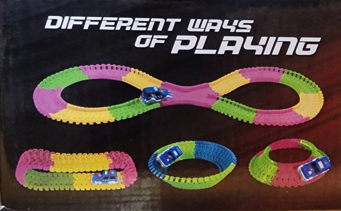 DIY Toy Race Car and Track Set with 2 Loops - 310 Pieces