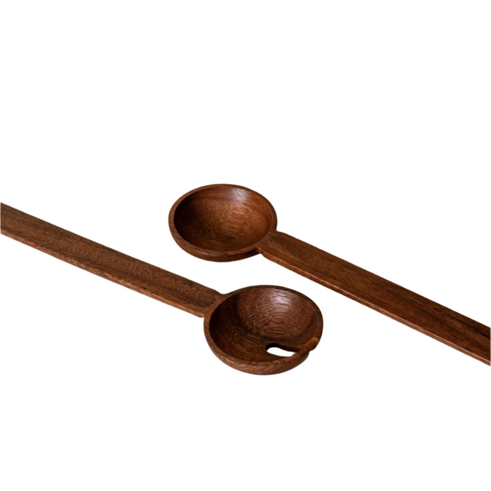 Dottie Salad Servers - Walnut Wood