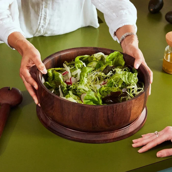 Dottie Salad Servers - Walnut Wood
