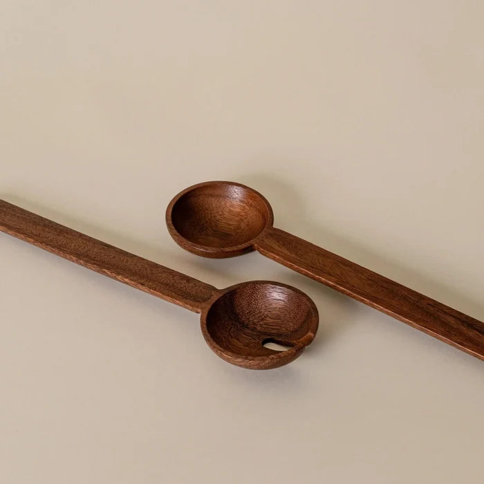 Dottie Salad Servers - Walnut Wood