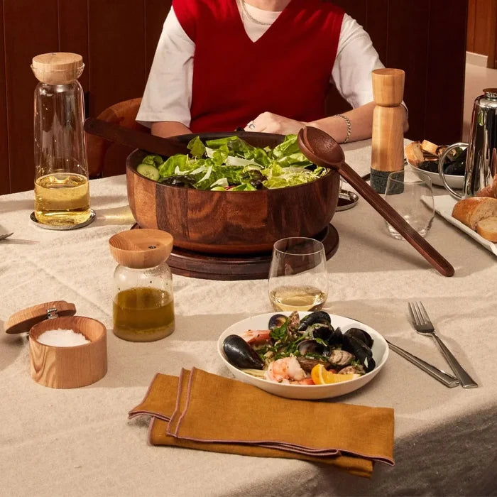 Dottie Salad Servers - Walnut Wood