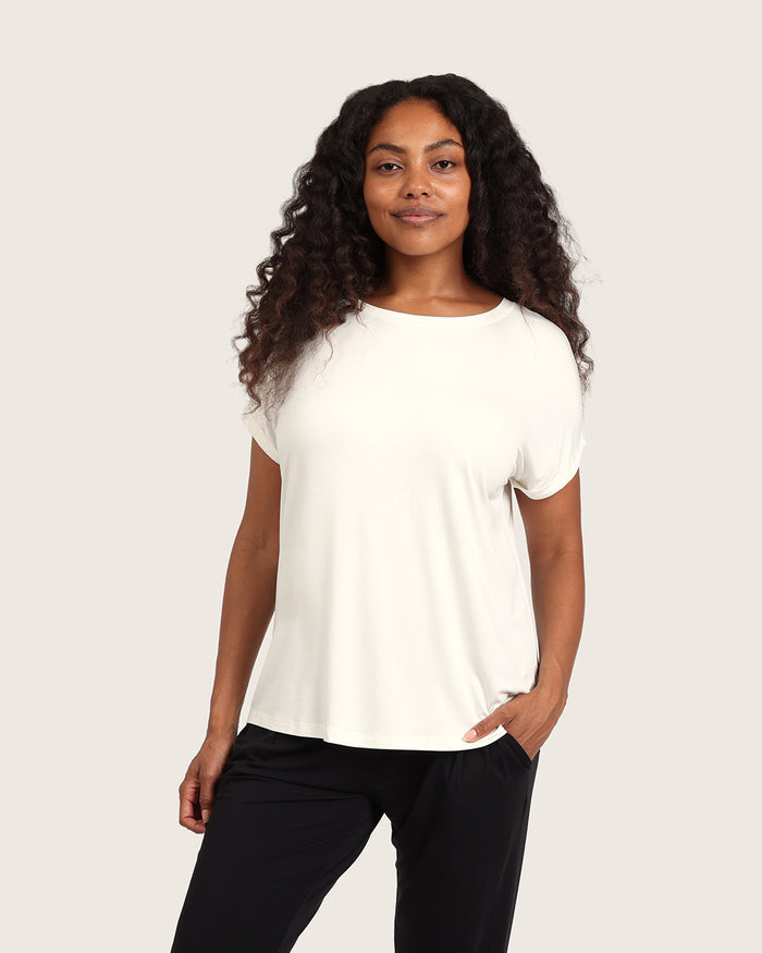 Downtime Lounge Top - Natural White