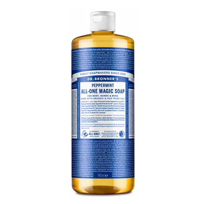 Dr. Bronner's 18-in-1 Hemp Peppermint Pure-Castile Liquid Soap