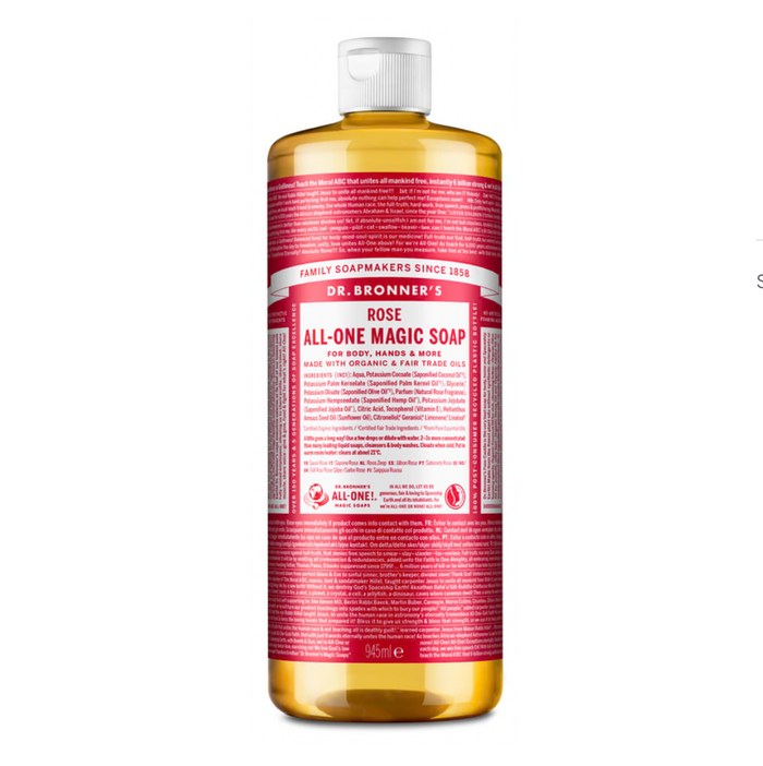 Dr. Bronner's 18-in-1 Hemp Rose Pure-Castile Liquid Soap