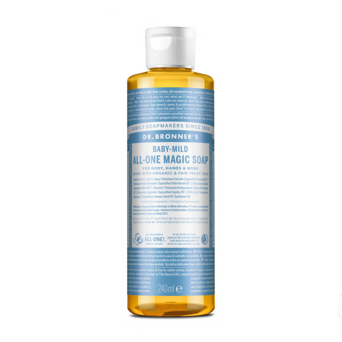 Dr. Bronner's 18-in-1 Hemp Unscented Baby-Mild Pure-Castile Liquid Soap