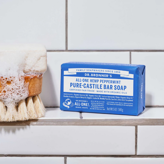 Dr. Bronner's All-One Hemp Peppermint Pure-Castile Bar Soap 140g