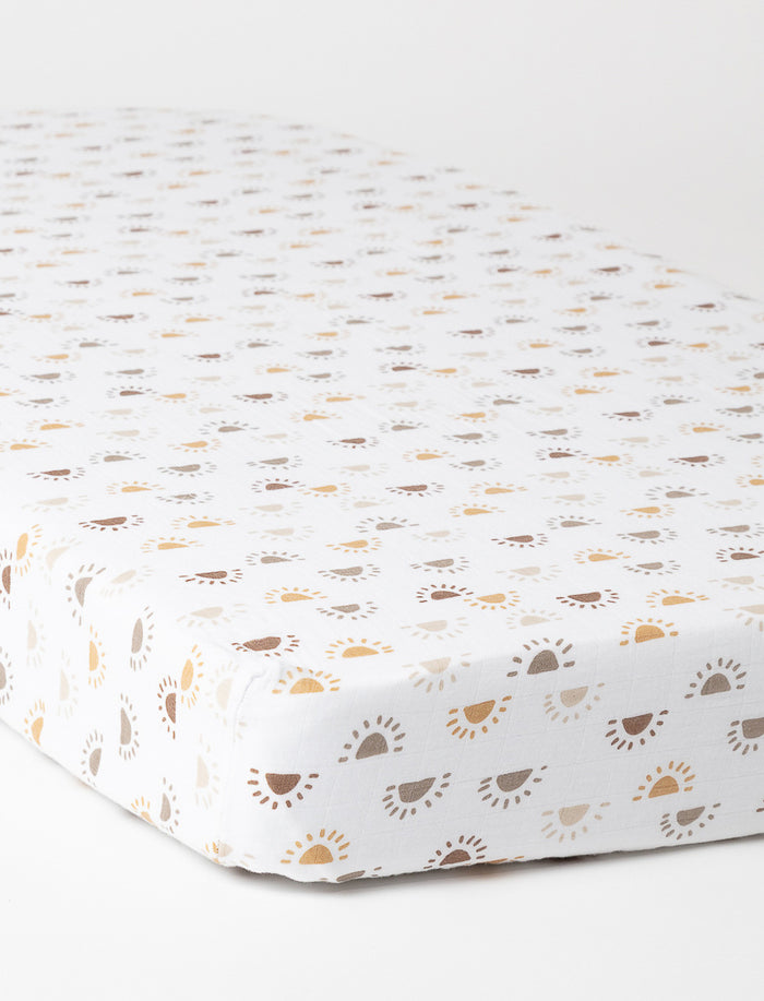 Drap contour en mousseline à motifs