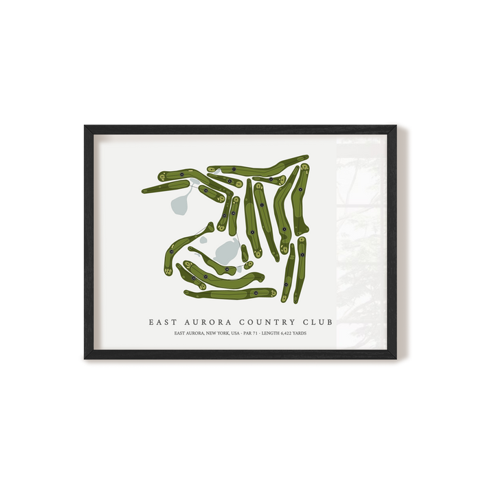 East Aurora Country Club | Golf Course Map | Black Frame