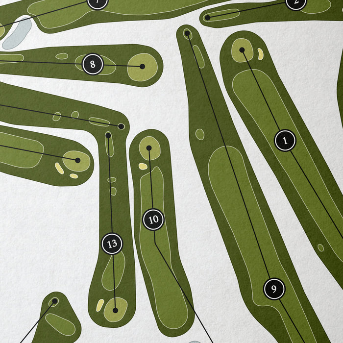 East Aurora Country Club | Golf Course Map | Close Up