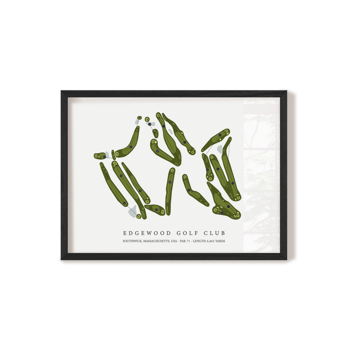 Edgewood Golf Club | Golf Course Print | Black Frame