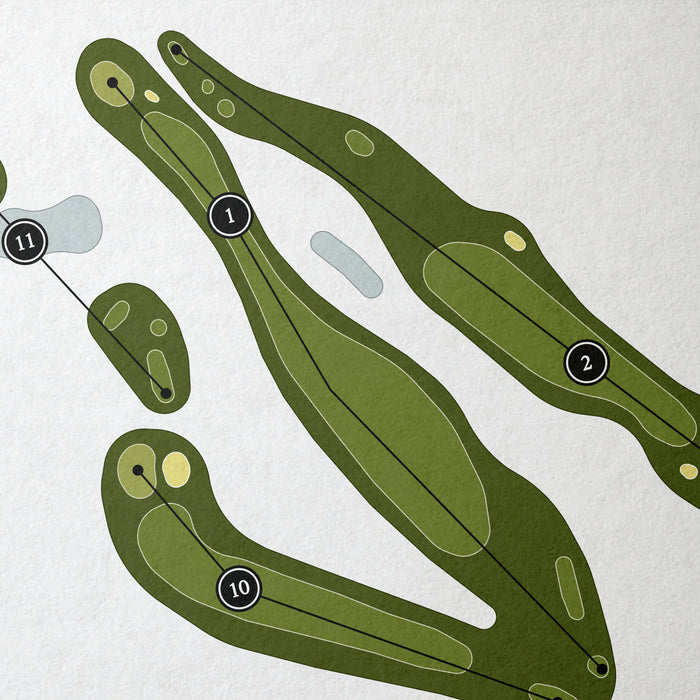 Edgewood Golf Club | Golf Course Print | Close Up