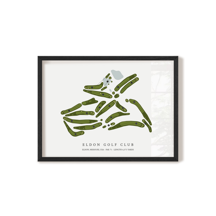 Eldon Golf Club | Golf Course Map | Black Frame
