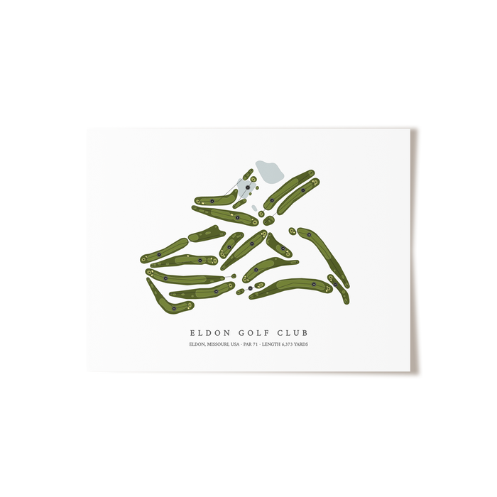 Eldon Golf Club | Golf Course Map | Unframed