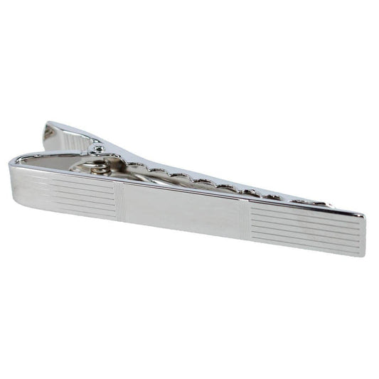Engine Turned Sterling Silver Lined Engraveable Tie Bar