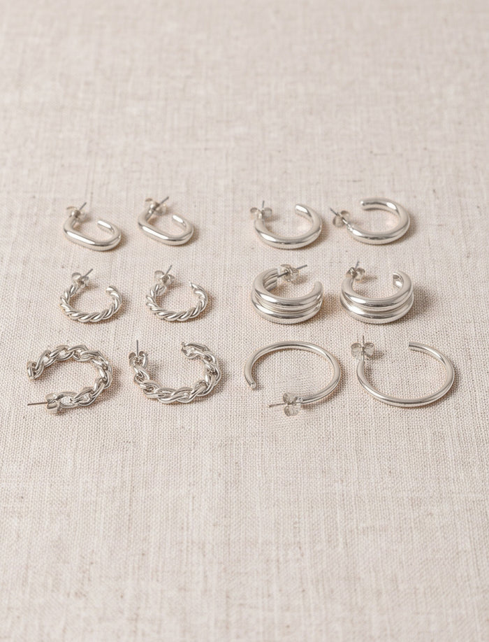 Ensemble de 6 paires de boucles d’oreilles