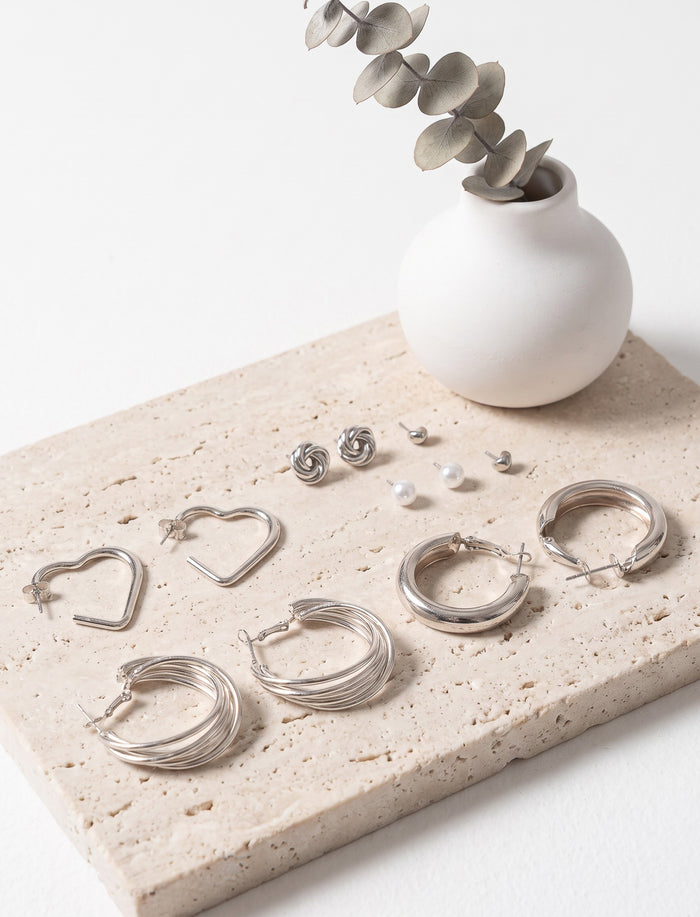 Ensemble de 6 paires de boucles d’oreilles