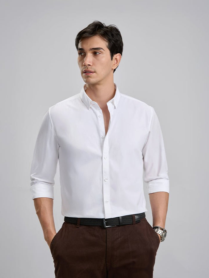 Everyday White Cotton Cutaway Shirt (Pack of 2)