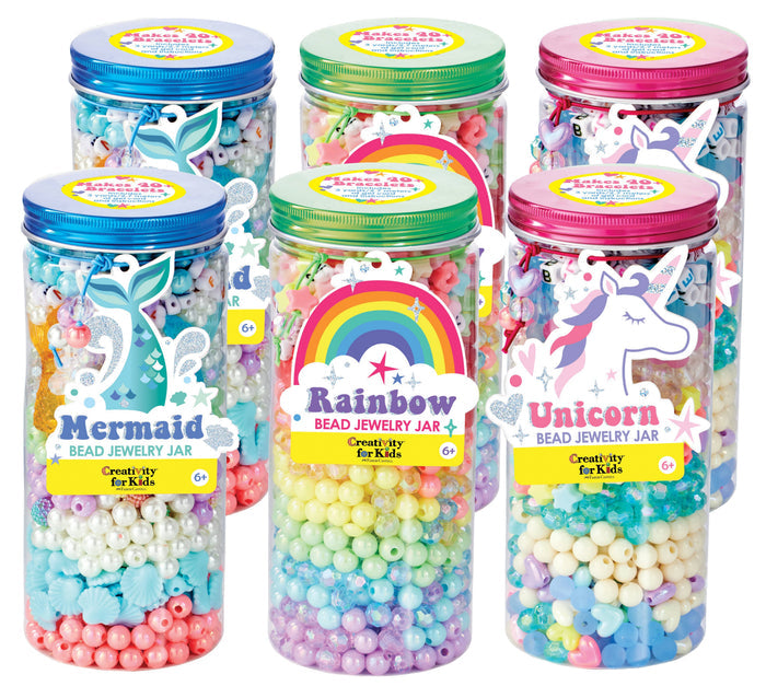 Faber-Castell / Creativity for Kids - Bead Jewelry Jars - Assorted 6 Pack Case