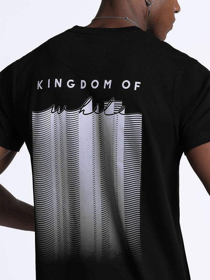 Fadeout White Gradient Contrast T-Shirt