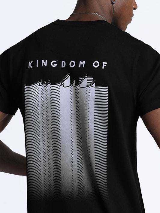 Fadeout White Gradient Contrast T-Shirt