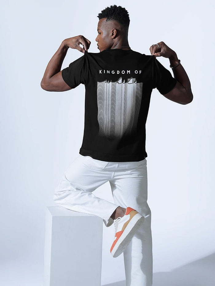 Fadeout White Gradient Contrast T-Shirt