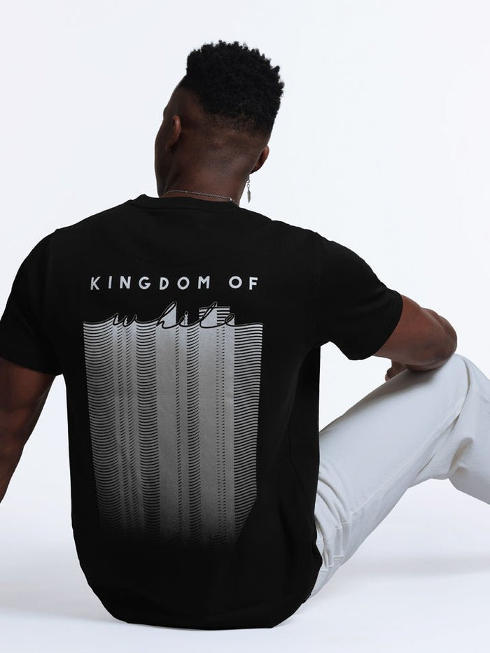 Fadeout White Gradient Contrast T-Shirt