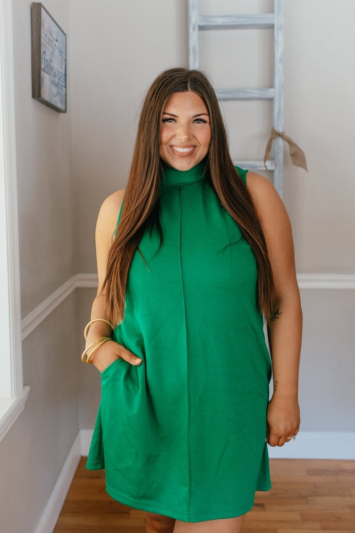 Fashion Icon Dress In Green - Macoma Boutique250 Dresses