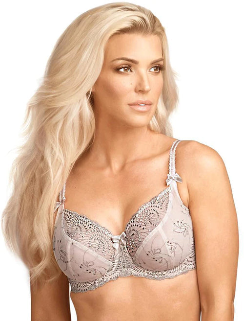 FIT FULLY YOURS Nicole See-Thru Lace Underwire Aqua Blue Green Bra (#B2271)