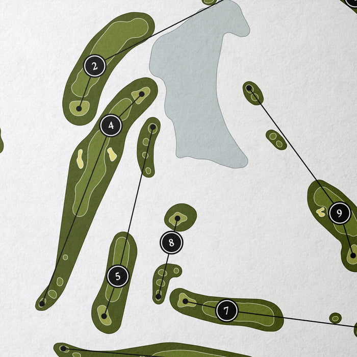 Five Oaks Golf & Country Club | Golf Course Map | Close Up