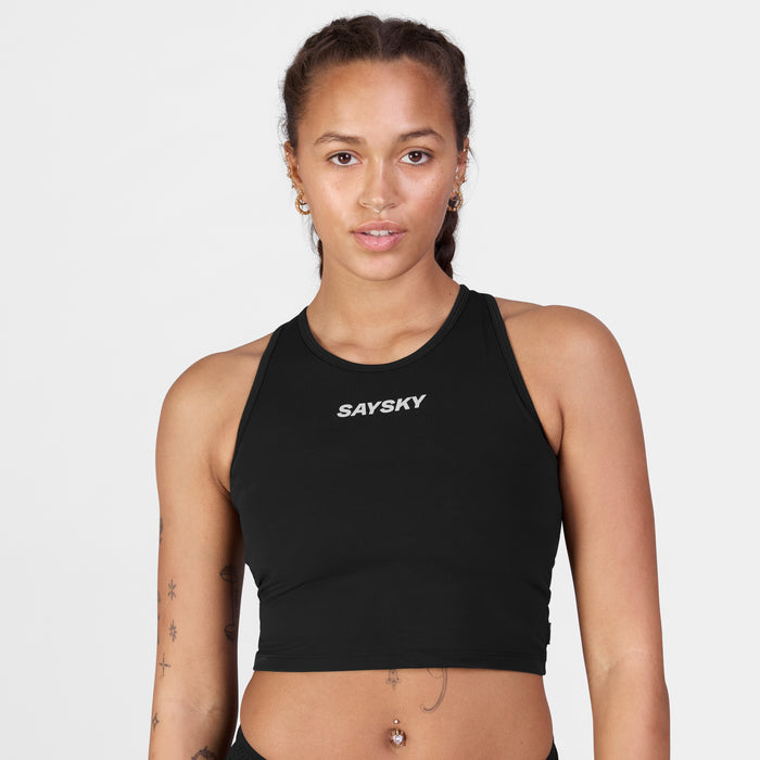 Saysky Flow Race Crop Top Black 901 SW95003