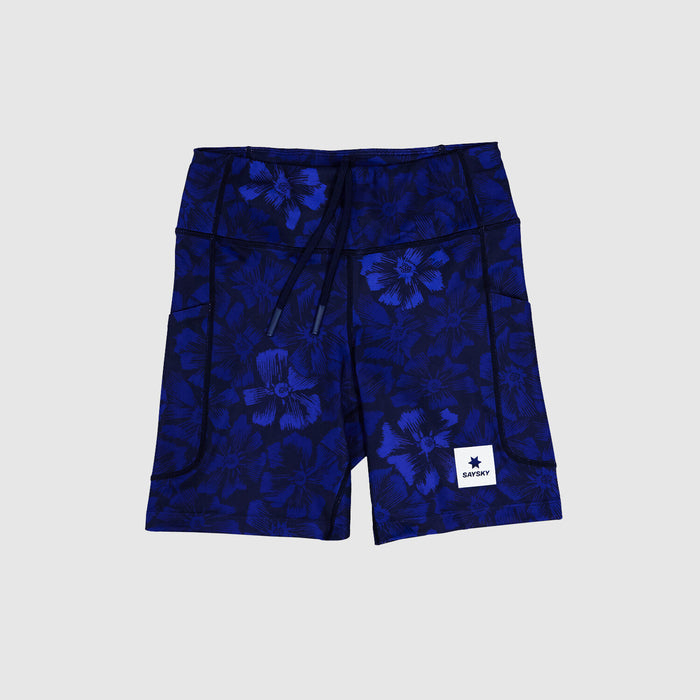 Saysky Flower Combat+ Short Tights 7\" Blue Flower 1029 NWRST30C1029