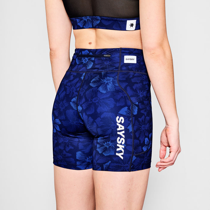 Saysky Flower Combat+ Short Tights 7\" Blue Flower 1029 NWRST30C1029