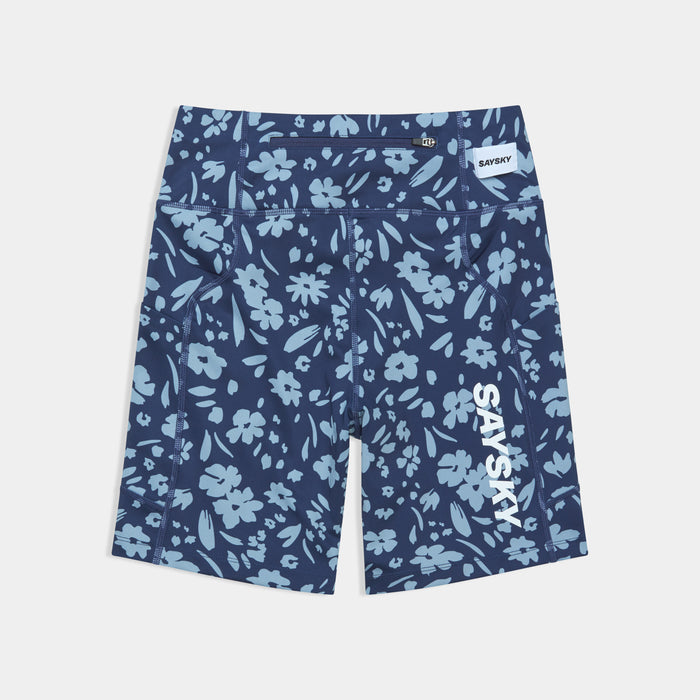 Saysky Flower Combat+ Short Tights 7\" Blue Flower 1065 SW55008